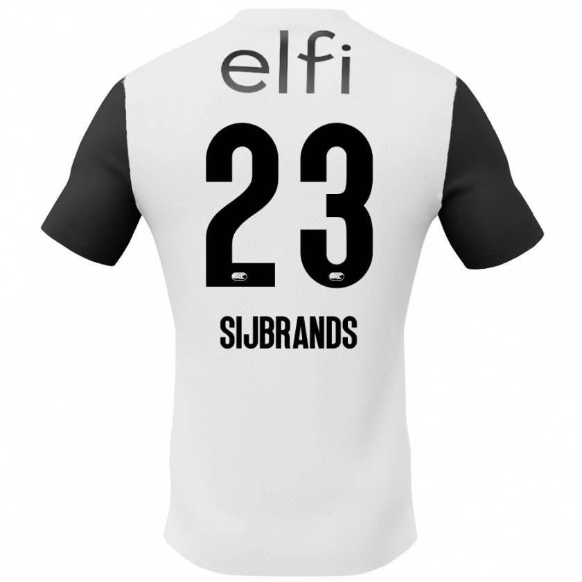 Kandiny Enfant Maillot Julian Sijbrands #23 Blanc Noir Tenues Extérieur 2024/25 T-Shirt