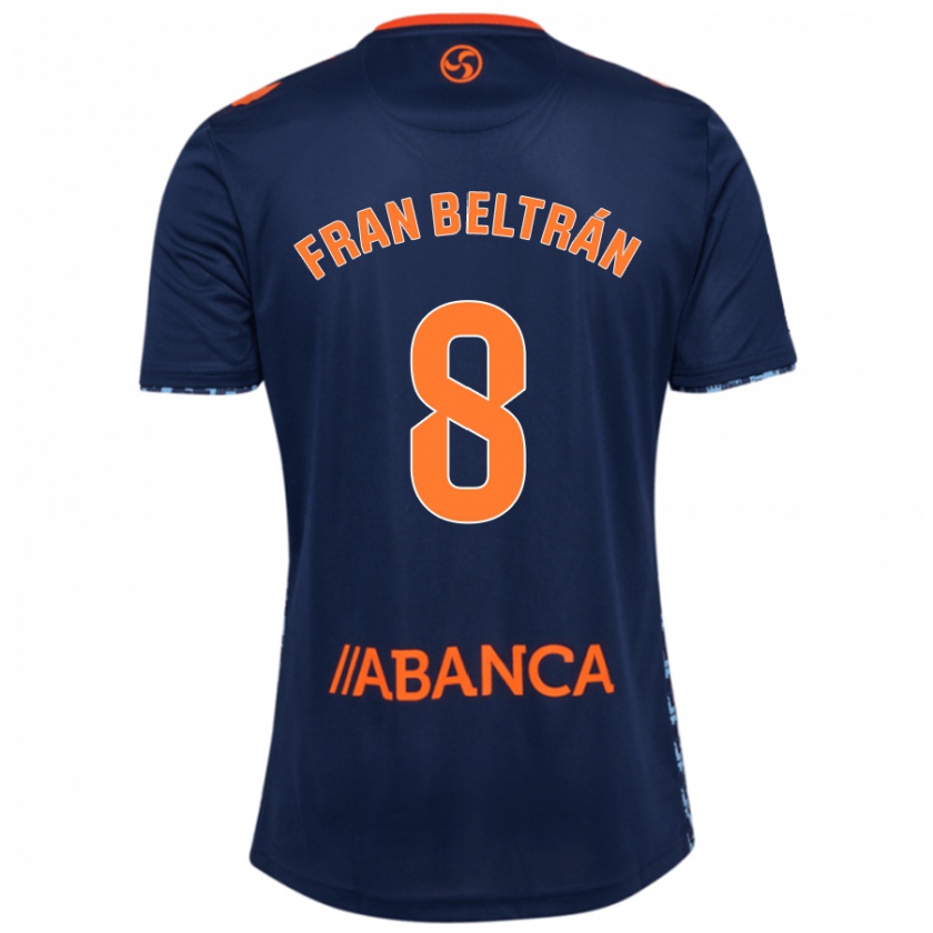 Kandiny Enfant Maillot Fran Beltrán #8 Bleu Marine Tenues Extérieur 2024/25 T-Shirt