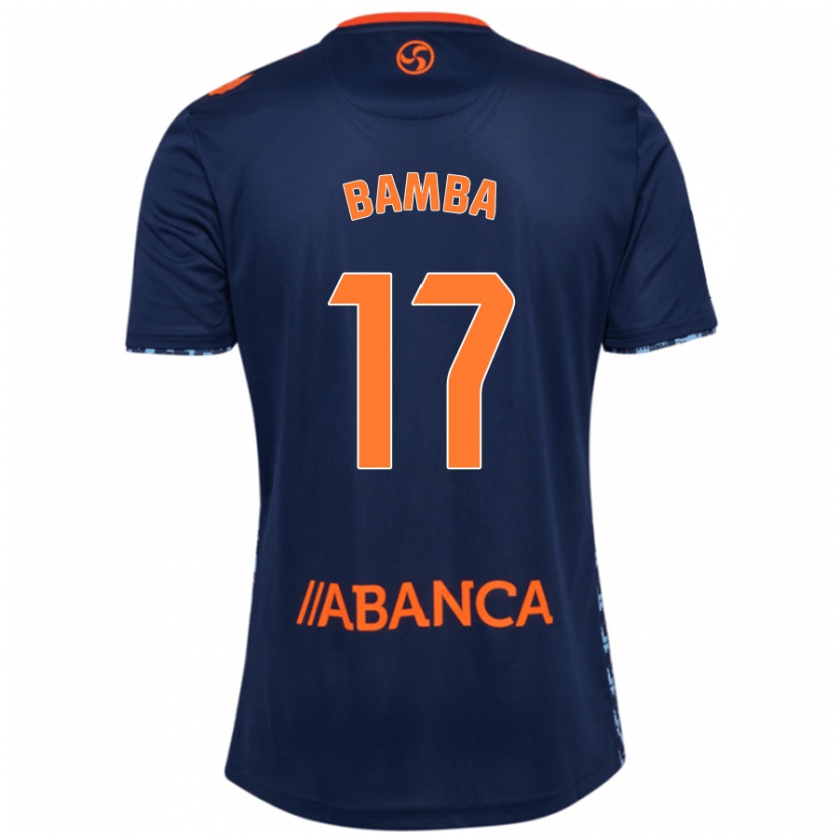 Kandiny Enfant Maillot Jonathan Bamba #17 Bleu Marine Tenues Extérieur 2024/25 T-Shirt