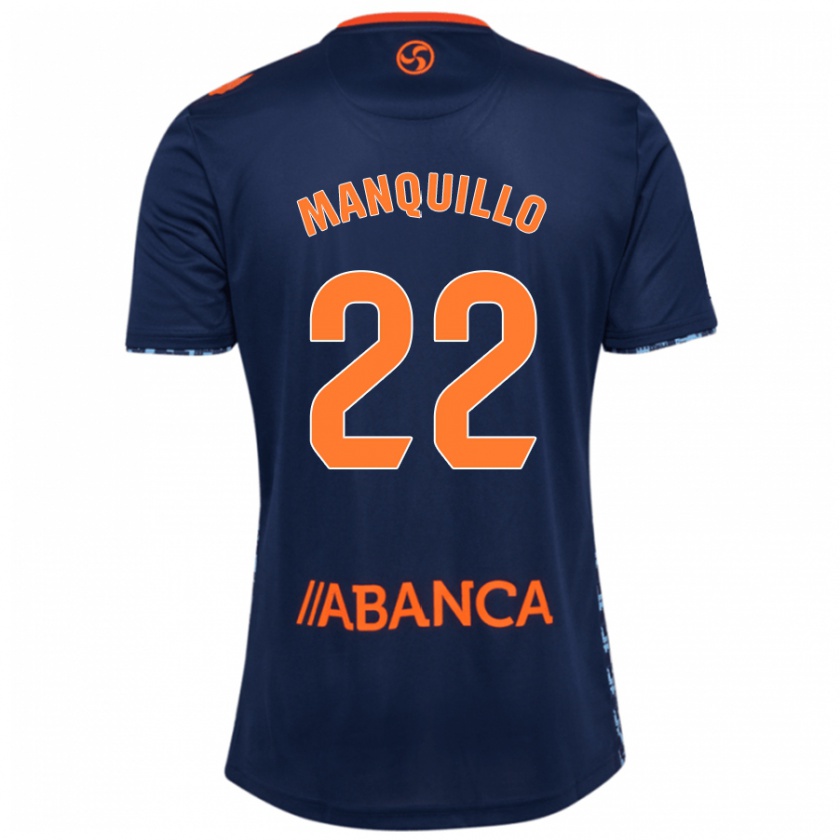 Kandiny Enfant Maillot Javier Manquillo #22 Bleu Marine Tenues Extérieur 2024/25 T-Shirt