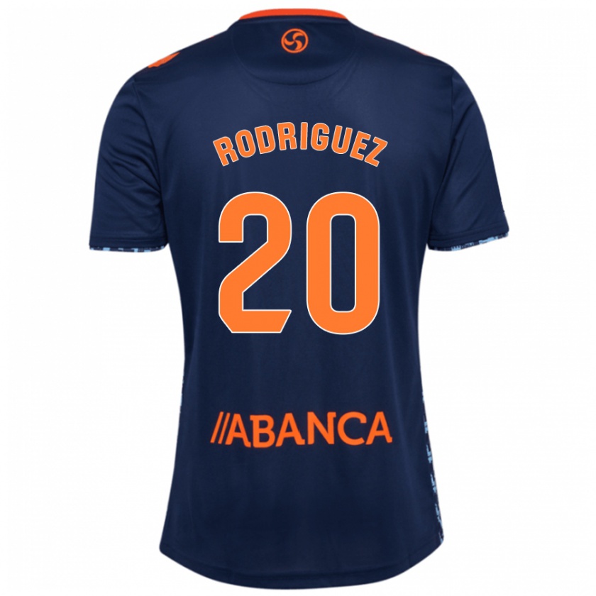 Kandiny Enfant Maillot Javi Rodríguez #20 Bleu Marine Tenues Extérieur 2024/25 T-Shirt