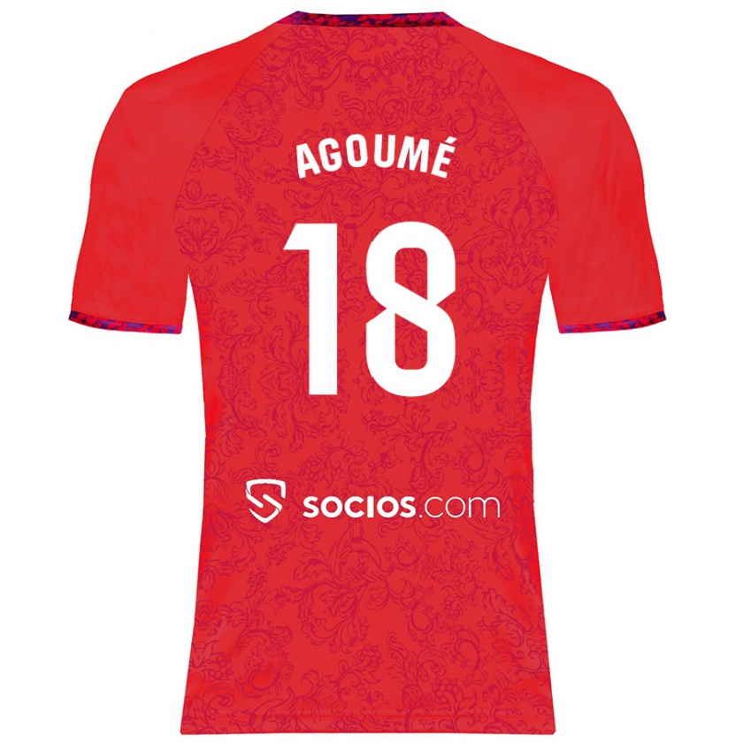 Kandiny Enfant Maillot Lucien Agoumé #18 Rouge Tenues Extérieur 2024/25 T-Shirt