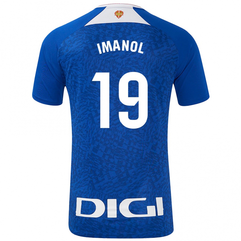 Kandiny Enfant Maillot Imanol García De Albéniz #19 Bleu Roi Tenues Extérieur 2024/25 T-Shirt