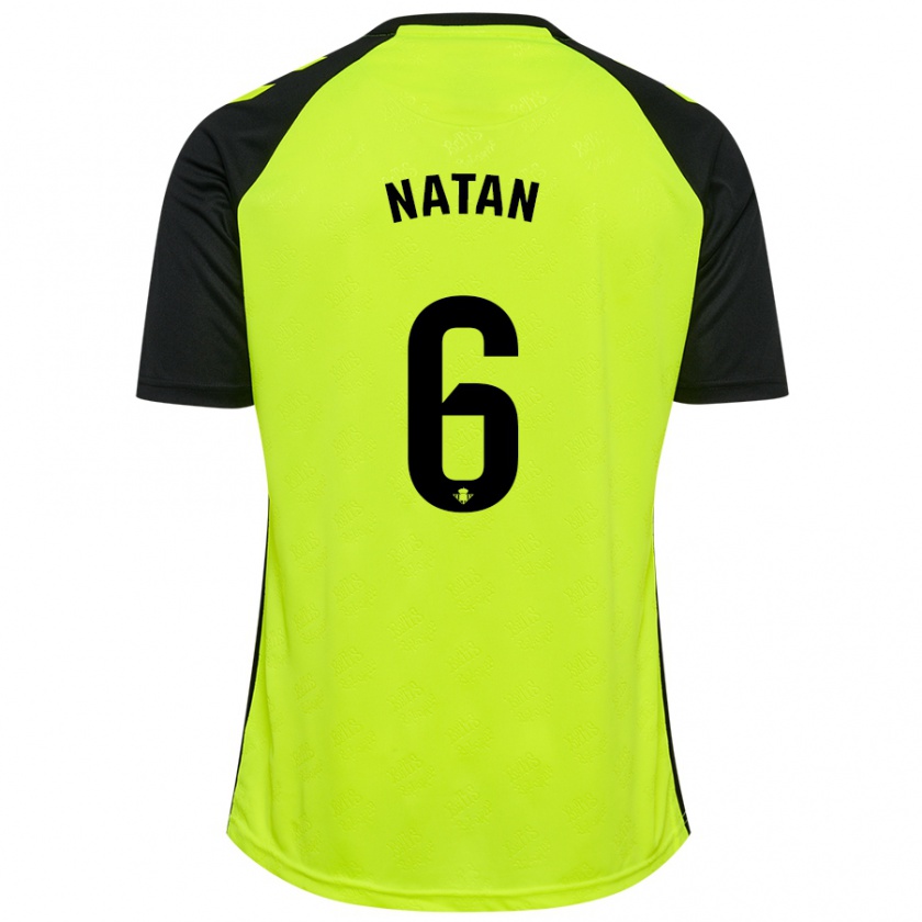 Kandiny Enfant Maillot Natan #6 Jaune Fluo Noir Tenues Extérieur 2024/25 T-Shirt