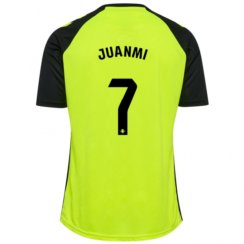 Kandiny Enfant Maillot Juanmi #7 Jaune Fluo Noir Tenues Extérieur 2024/25 T-Shirt