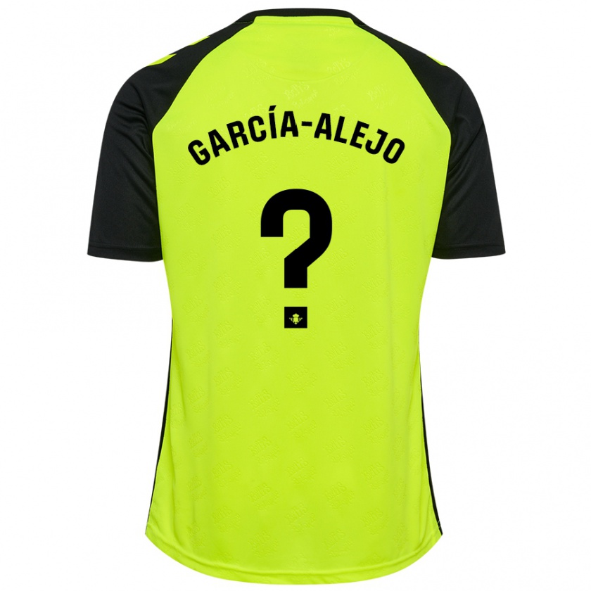 Kandiny Enfant Maillot Raúl García-Alejo #0 Jaune Fluo Noir Tenues Extérieur 2024/25 T-Shirt