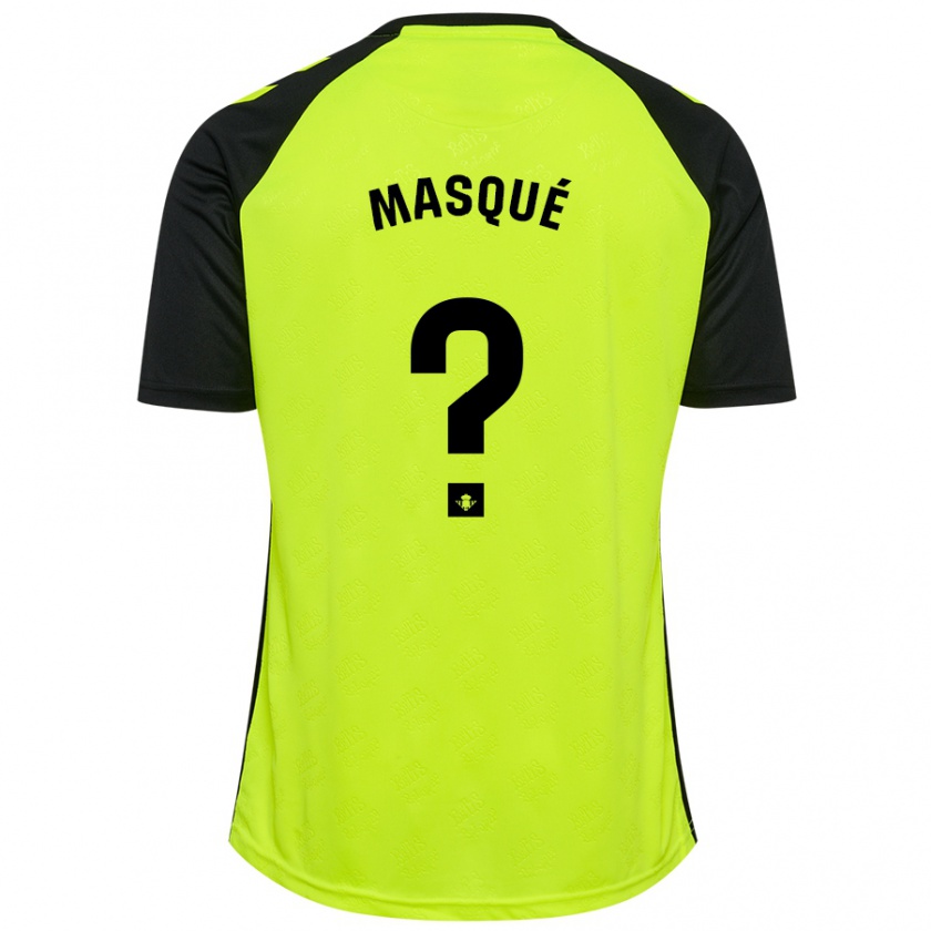 Kandiny Enfant Maillot Òscar Masqué #0 Jaune Fluo Noir Tenues Extérieur 2024/25 T-Shirt