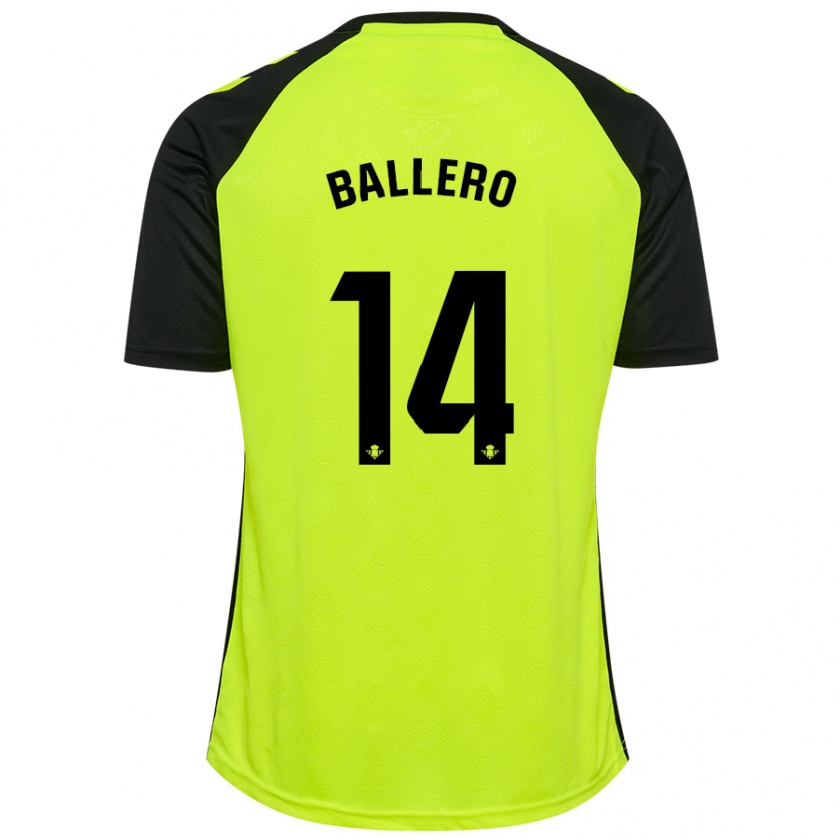 Kandiny Enfant Maillot Sander Ballero #14 Jaune Fluo Noir Tenues Extérieur 2024/25 T-Shirt