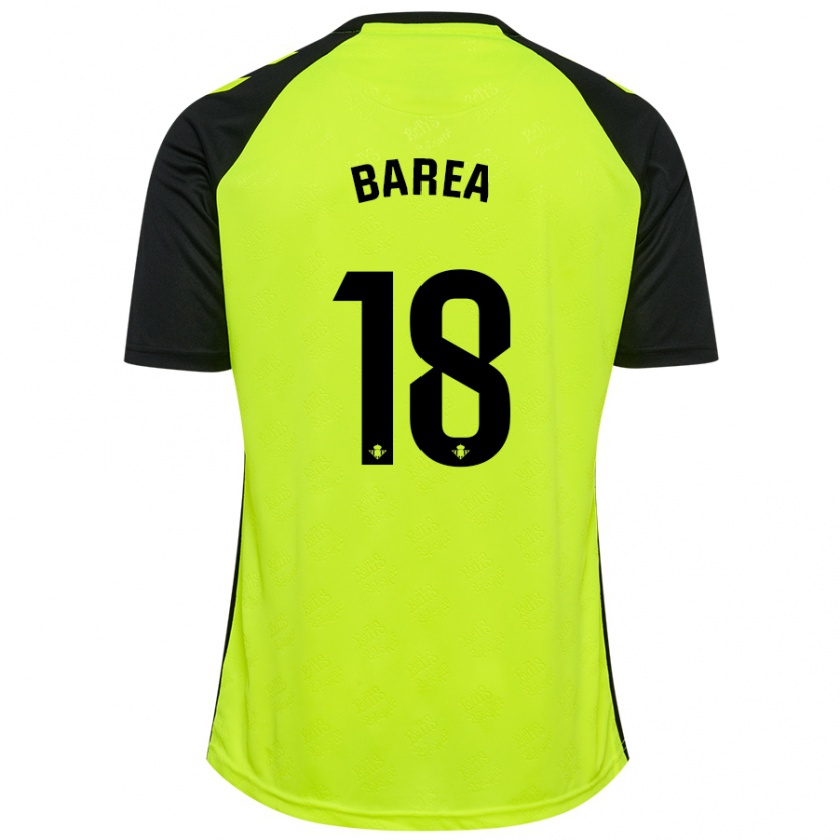 Kandiny Enfant Maillot Ismael Barea #18 Jaune Fluo Noir Tenues Extérieur 2024/25 T-Shirt