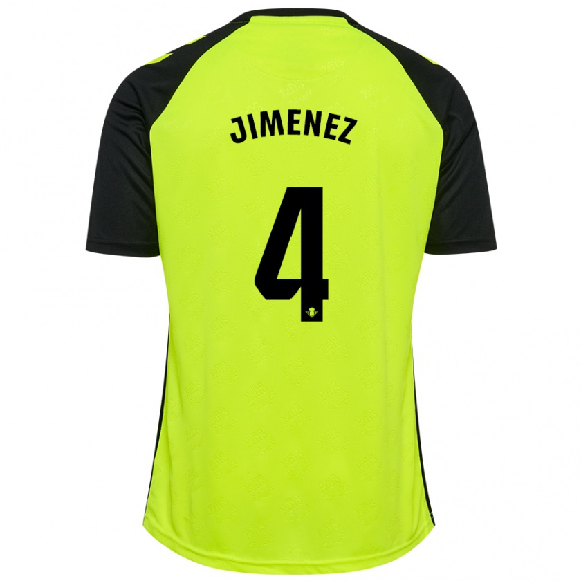 Kandiny Enfant Maillot María Jiménez #4 Jaune Fluo Noir Tenues Extérieur 2024/25 T-Shirt