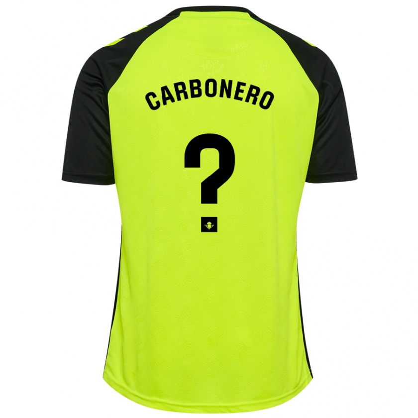 Kandiny Enfant Maillot Marco Carbonero #0 Jaune Fluo Noir Tenues Extérieur 2024/25 T-Shirt