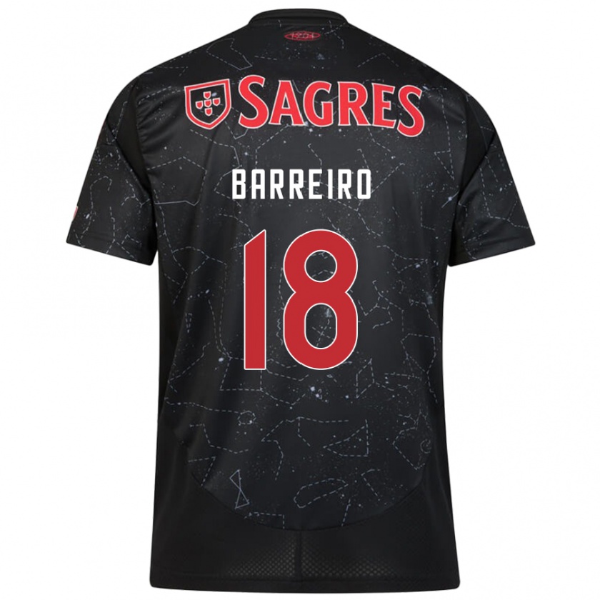 Kandiny Enfant Maillot Leandro Barreiro #18 Noir Rouge Tenues Extérieur 2024/25 T-Shirt