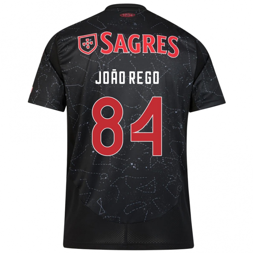 Kandiny Enfant Maillot João Rêgo #84 Noir Rouge Tenues Extérieur 2024/25 T-Shirt