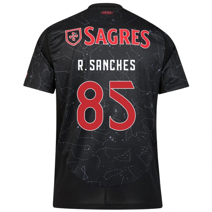 Kandiny Enfant Maillot Renato Sanches #85 Noir Rouge Tenues Extérieur 2024/25 T-Shirt