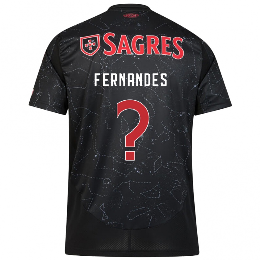 Kandiny Enfant Maillot Ricardo Fernandes #0 Noir Rouge Tenues Extérieur 2024/25 T-Shirt