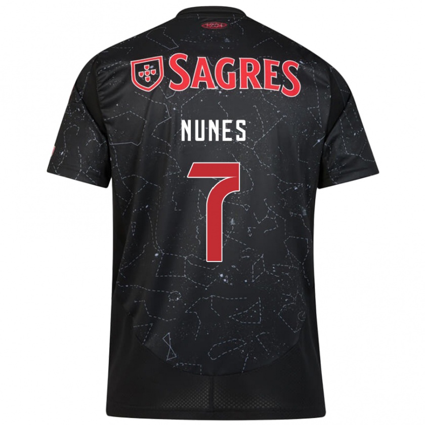 Kandiny Enfant Maillot Bernardo Nunes #7 Noir Rouge Tenues Extérieur 2024/25 T-Shirt