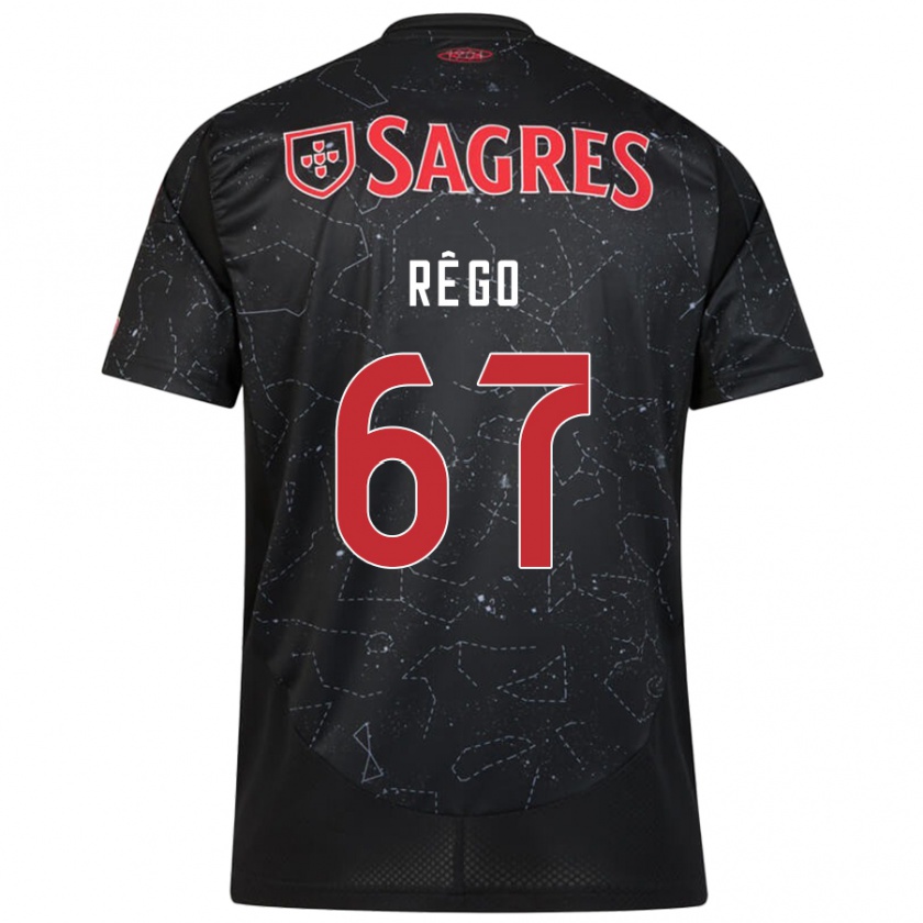 Kandiny Enfant Maillot Rodrigo Rêgo #67 Noir Rouge Tenues Extérieur 2024/25 T-Shirt