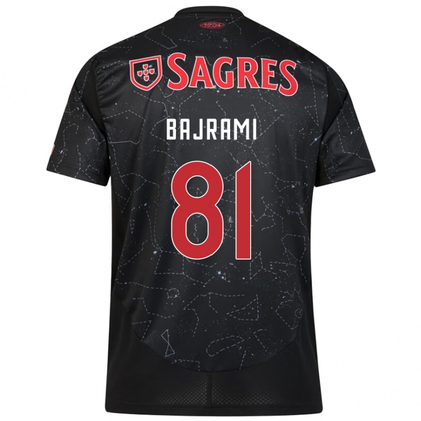 Kandiny Enfant Maillot Adrian Bajrami #81 Noir Rouge Tenues Extérieur 2024/25 T-Shirt