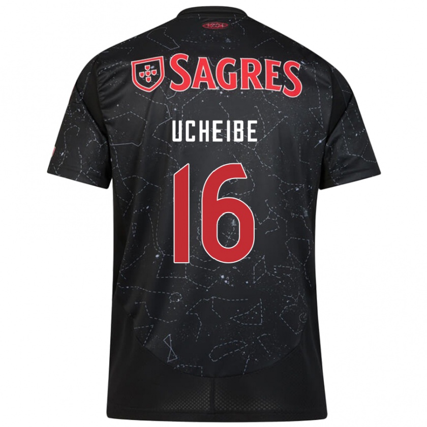 Kandiny Enfant Maillot Christy Ucheibe #16 Noir Rouge Tenues Extérieur 2024/25 T-Shirt