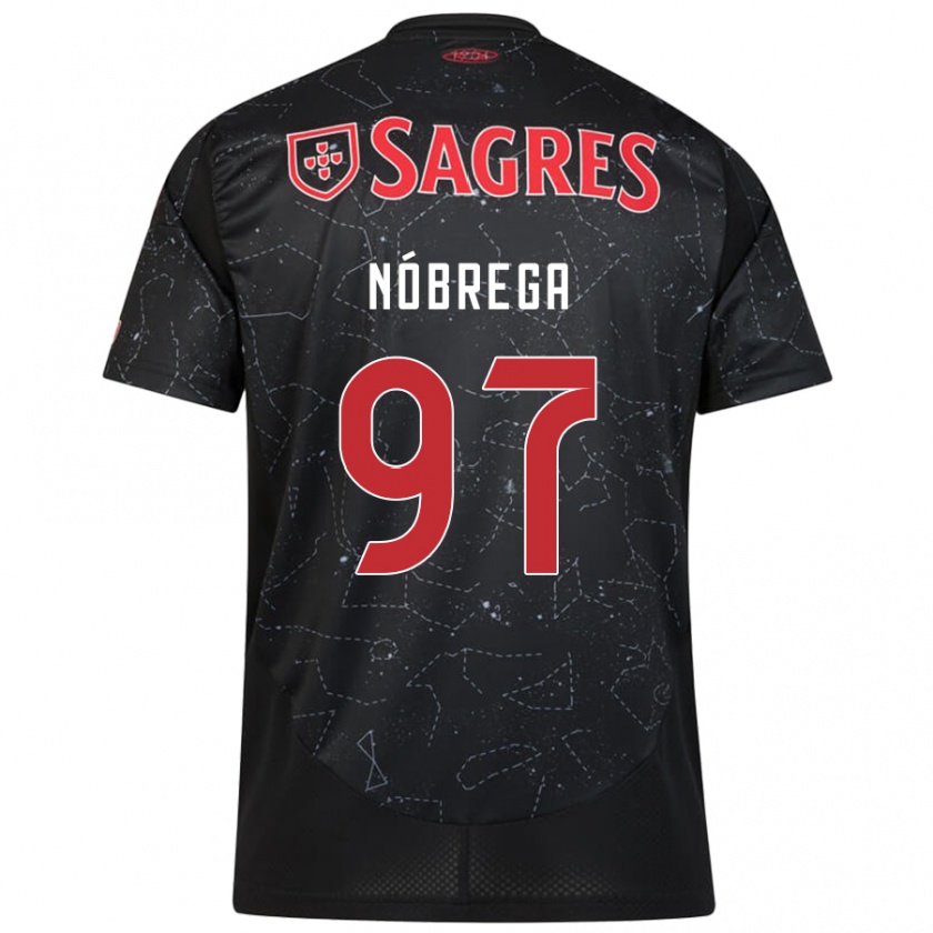 Kandiny Enfant Maillot Ricardo Nóbrega #97 Noir Rouge Tenues Extérieur 2024/25 T-Shirt