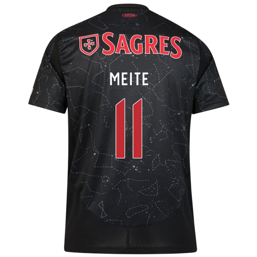 Kandiny Enfant Maillot Soualiho Meite #11 Noir Rouge Tenues Extérieur 2024/25 T-Shirt