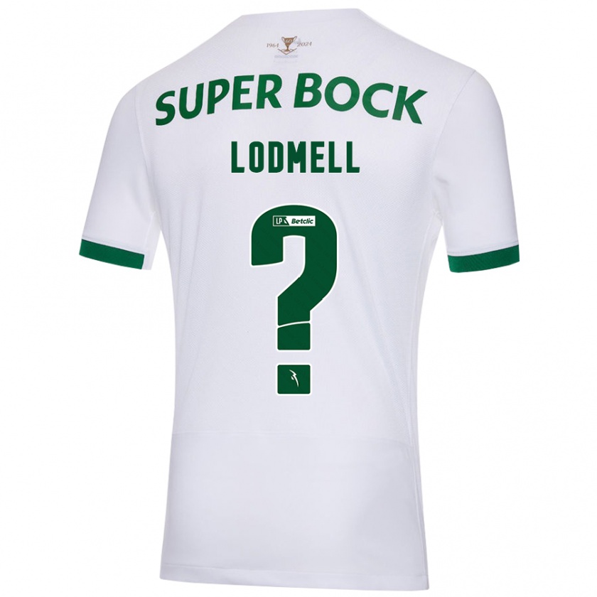 Kandiny Enfant Maillot William Lodmell #0 Blanc Vert Tenues Extérieur 2024/25 T-Shirt