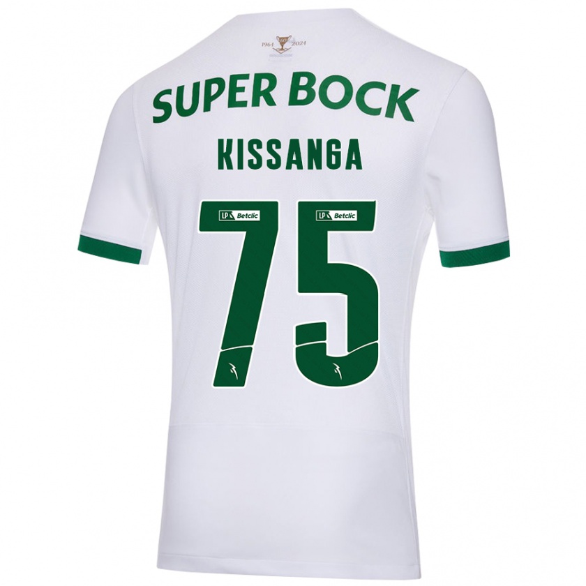 Kandiny Enfant Maillot Manuel Kissanga #75 Blanc Vert Tenues Extérieur 2024/25 T-Shirt