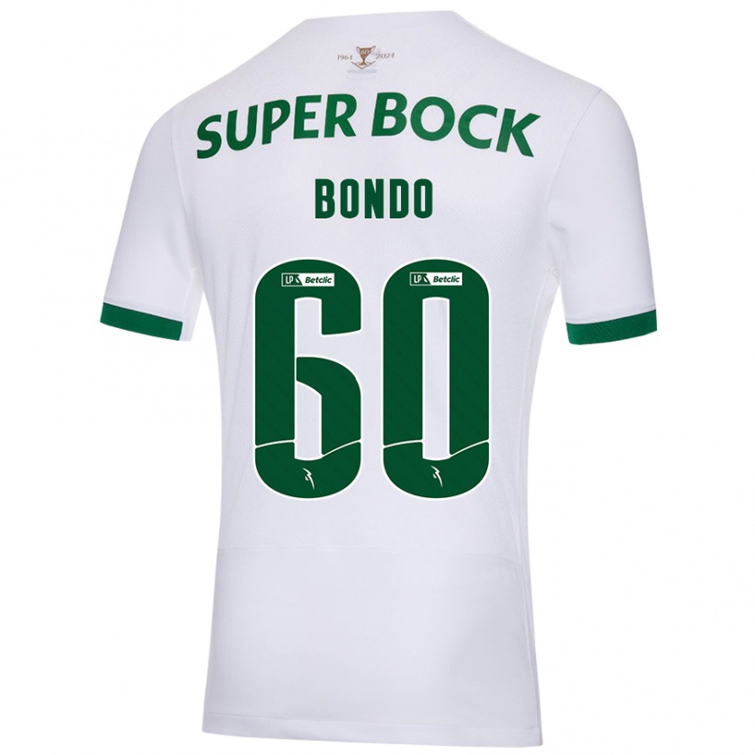 Kandiny Enfant Maillot Pedro Bondo #60 Blanc Vert Tenues Extérieur 2024/25 T-Shirt