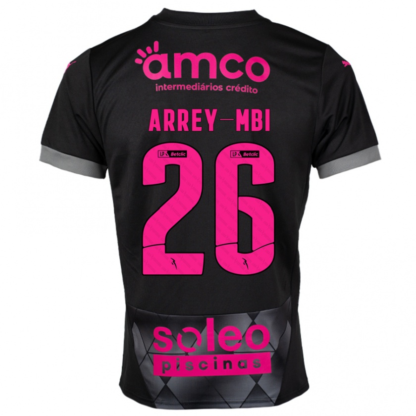 Kandiny Enfant Maillot Bright Arrey-Mbi #26 Noir Rose Tenues Extérieur 2024/25 T-Shirt