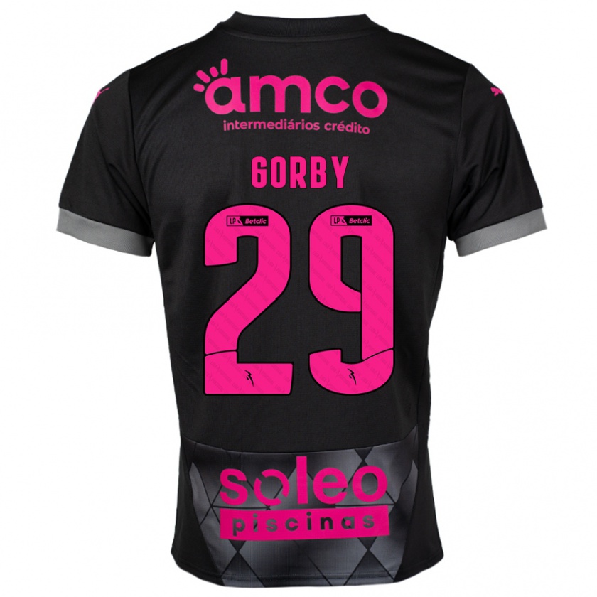 Kandiny Enfant Maillot Gorby #29 Noir Rose Tenues Extérieur 2024/25 T-Shirt