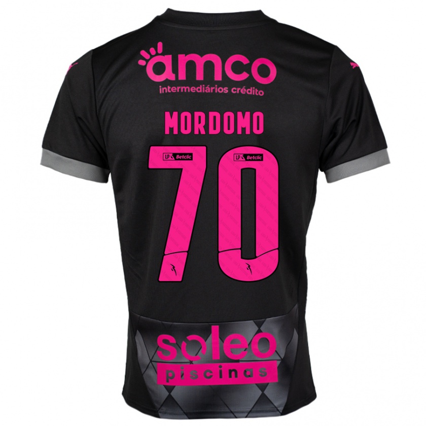 Kandiny Enfant Maillot Mordomo #70 Noir Rose Tenues Extérieur 2024/25 T-Shirt