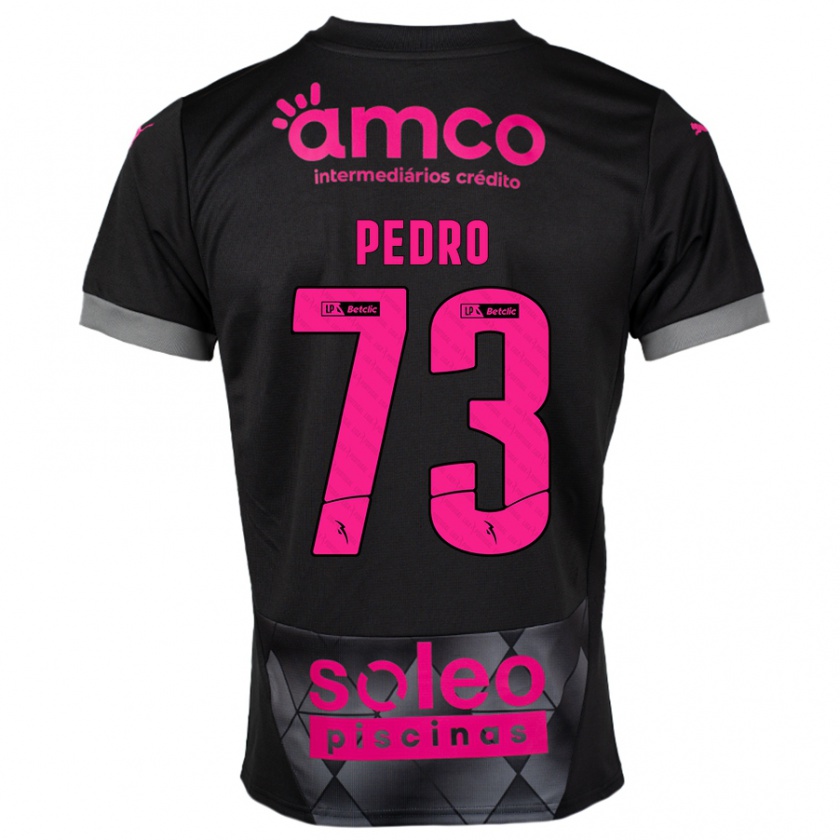 Kandiny Enfant Maillot Zé Pedro #73 Noir Rose Tenues Extérieur 2024/25 T-Shirt