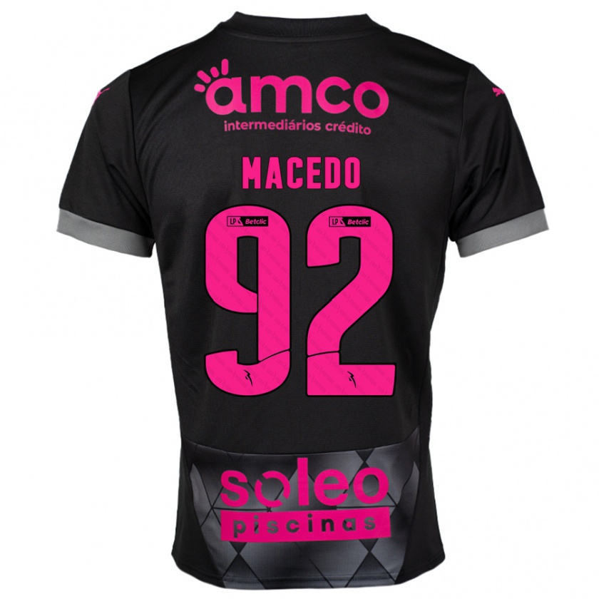 Kandiny Enfant Maillot Rodrigo Macedo #92 Noir Rose Tenues Extérieur 2024/25 T-Shirt