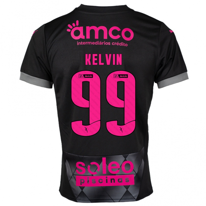 Kandiny Enfant Maillot Kauan Kelvin #99 Noir Rose Tenues Extérieur 2024/25 T-Shirt