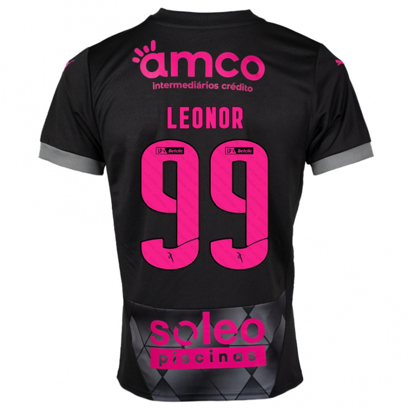 Kandiny Enfant Maillot Maria Leonor #99 Noir Rose Tenues Extérieur 2024/25 T-Shirt