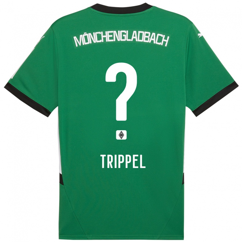 Kandiny Enfant Maillot Marcello Trippel #0 Vert Blanc Tenues Extérieur 2024/25 T-Shirt