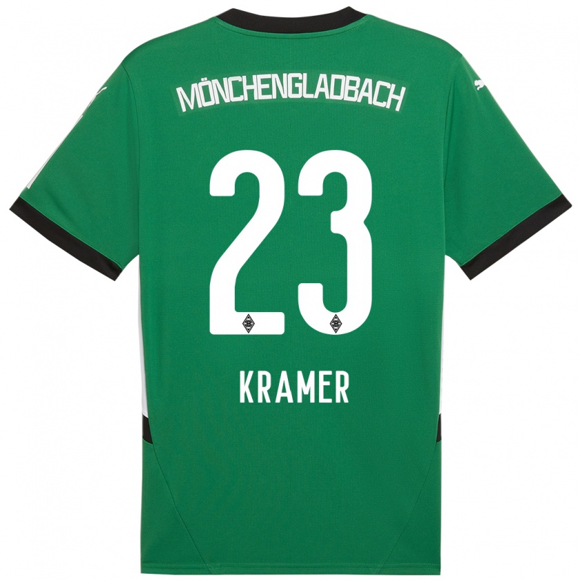 Kandiny Enfant Maillot Christoph Kramer #23 Vert Blanc Tenues Extérieur 2024/25 T-Shirt