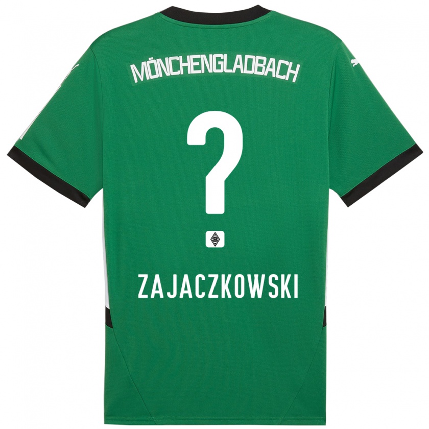 Kandiny Enfant Maillot Vincent Zajaczkowski #0 Vert Blanc Tenues Extérieur 2024/25 T-Shirt