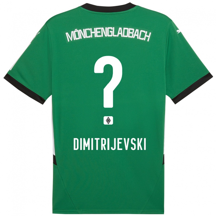 Kandiny Enfant Maillot Maximilian Dimitrijevski #0 Vert Blanc Tenues Extérieur 2024/25 T-Shirt