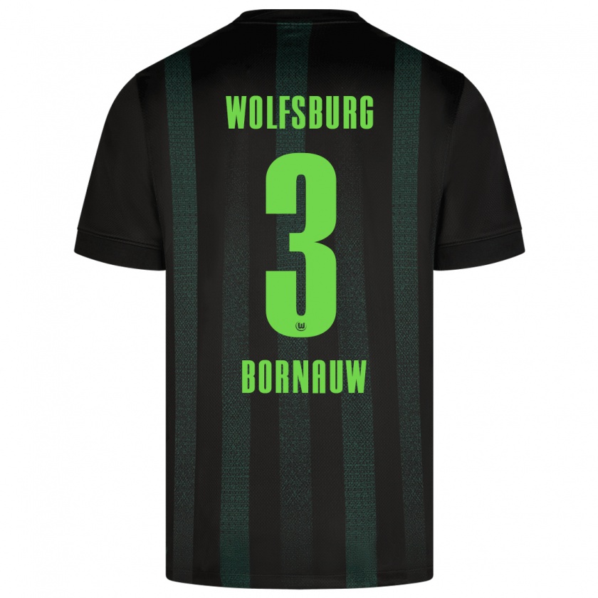 Kandiny Enfant Maillot Sebastiaan Bornauw #3 Vert Foncé Tenues Extérieur 2024/25 T-Shirt