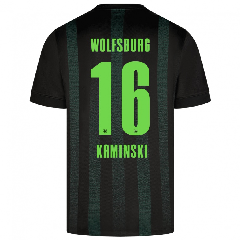 Kandiny Enfant Maillot Jakub Kaminski #16 Vert Foncé Tenues Extérieur 2024/25 T-Shirt