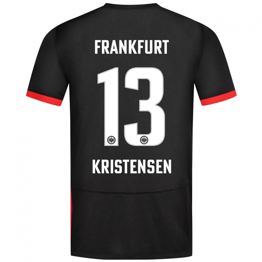 Kandiny Enfant Maillot Rasmus Kristensen #13 Noir Tenues Extérieur 2024/25 T-Shirt