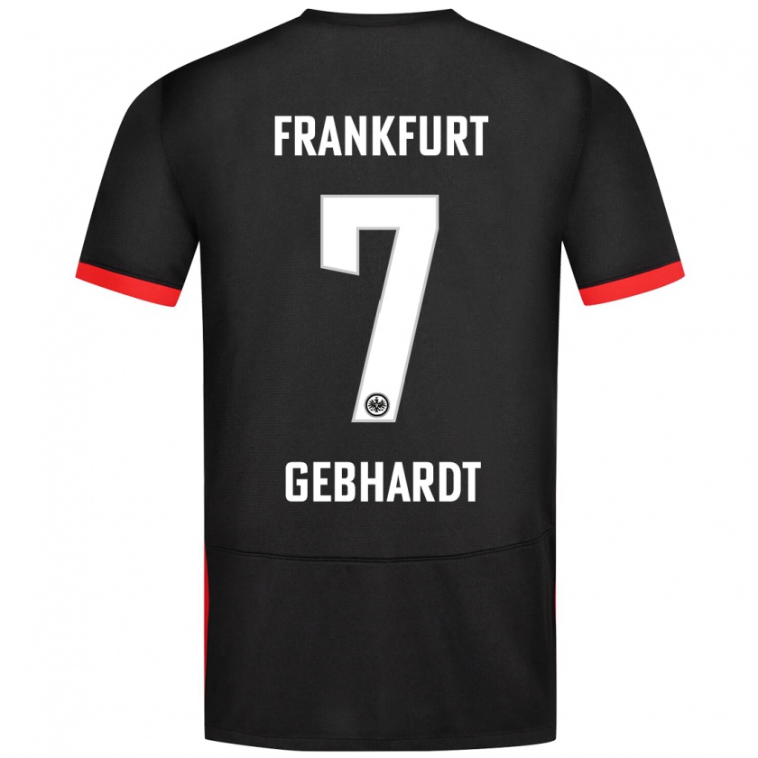 Kandiny Enfant Maillot Luca Gebhardt #7 Noir Tenues Extérieur 2024/25 T-Shirt