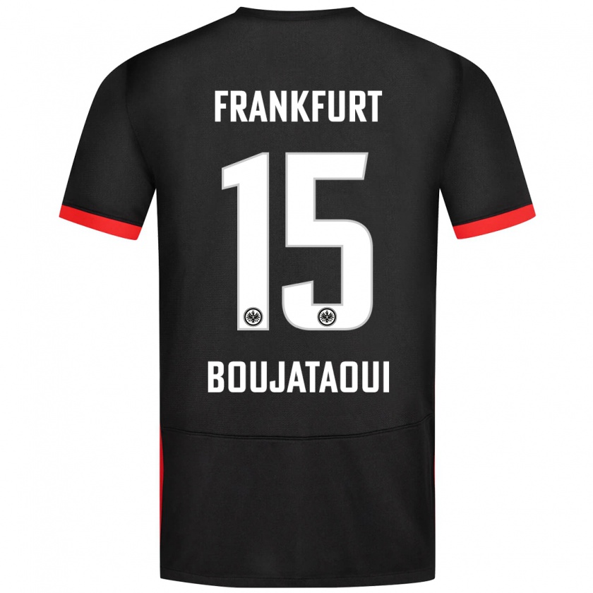 Kandiny Enfant Maillot Tarik Boujataoui #15 Noir Tenues Extérieur 2024/25 T-Shirt