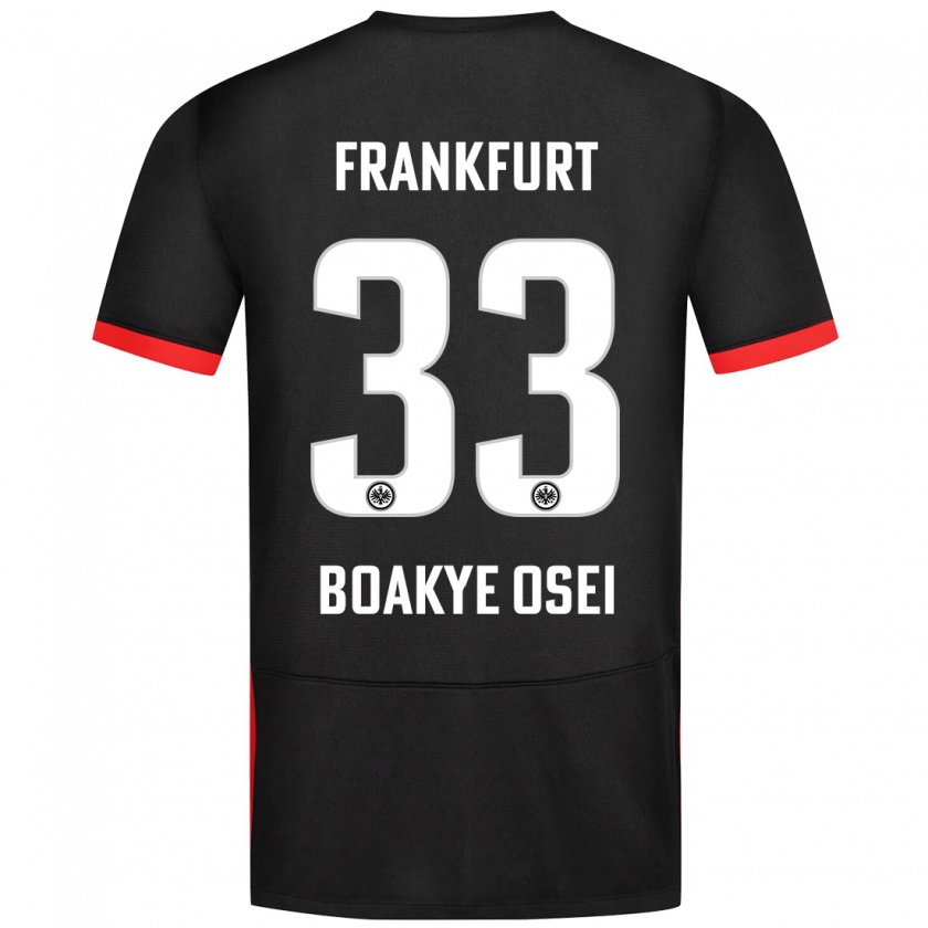 Kandiny Enfant Maillot Derek Boakye-Osei #33 Noir Tenues Extérieur 2024/25 T-Shirt