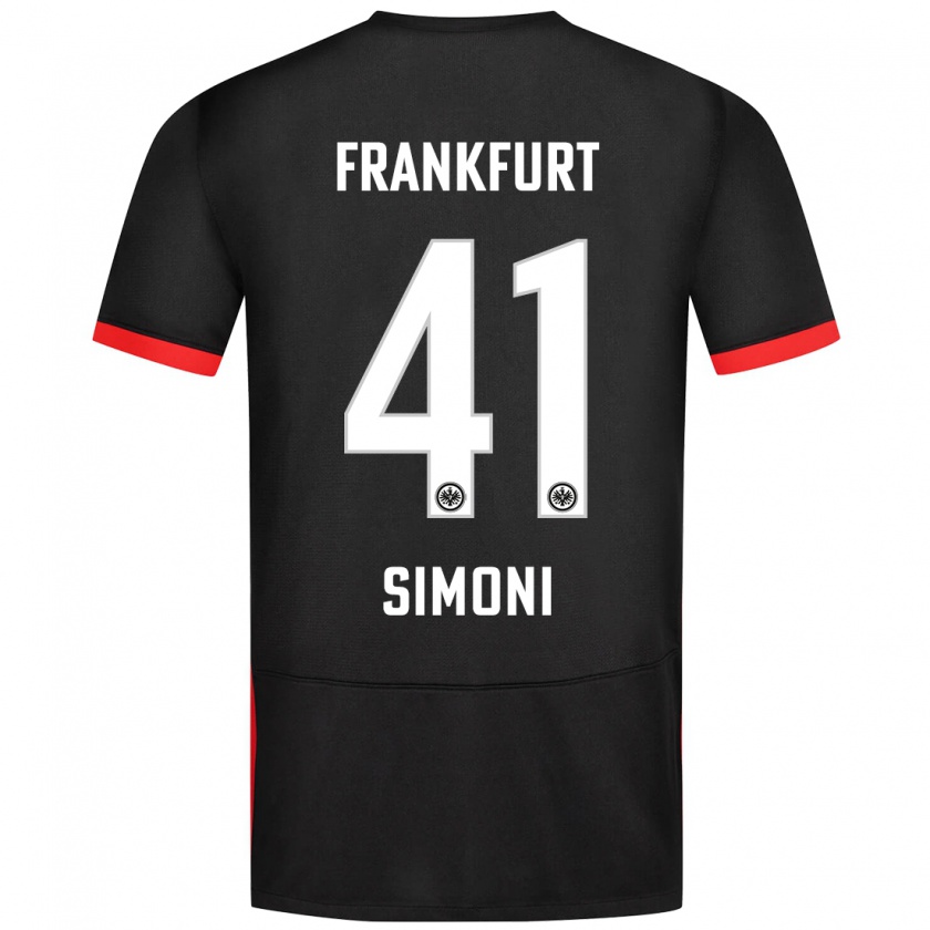 Kandiny Enfant Maillot Simon Simoni #41 Noir Tenues Extérieur 2024/25 T-Shirt