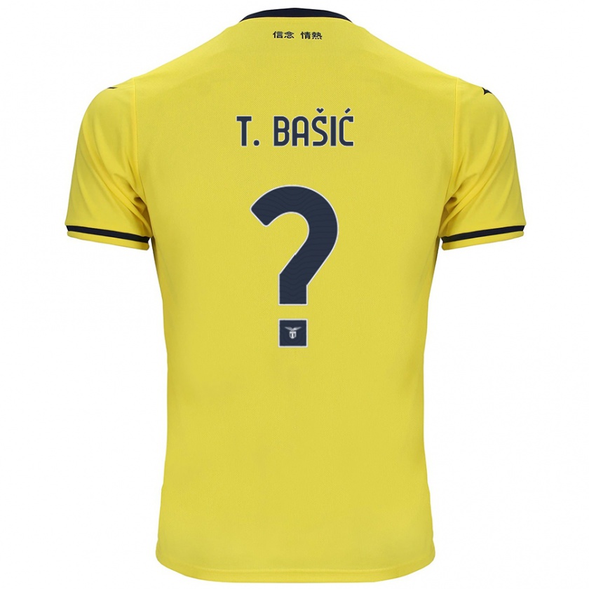 Kandiny Enfant Maillot Toma Bašić #0 Jaune Tenues Extérieur 2024/25 T-Shirt