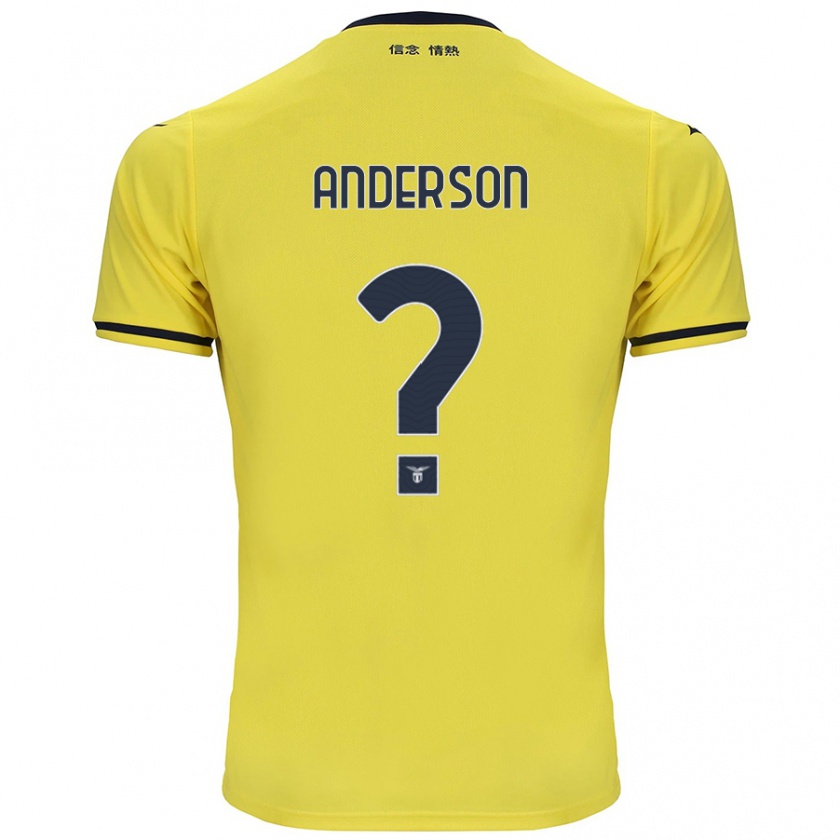 Kandiny Enfant Maillot André Anderson #0 Jaune Tenues Extérieur 2024/25 T-Shirt