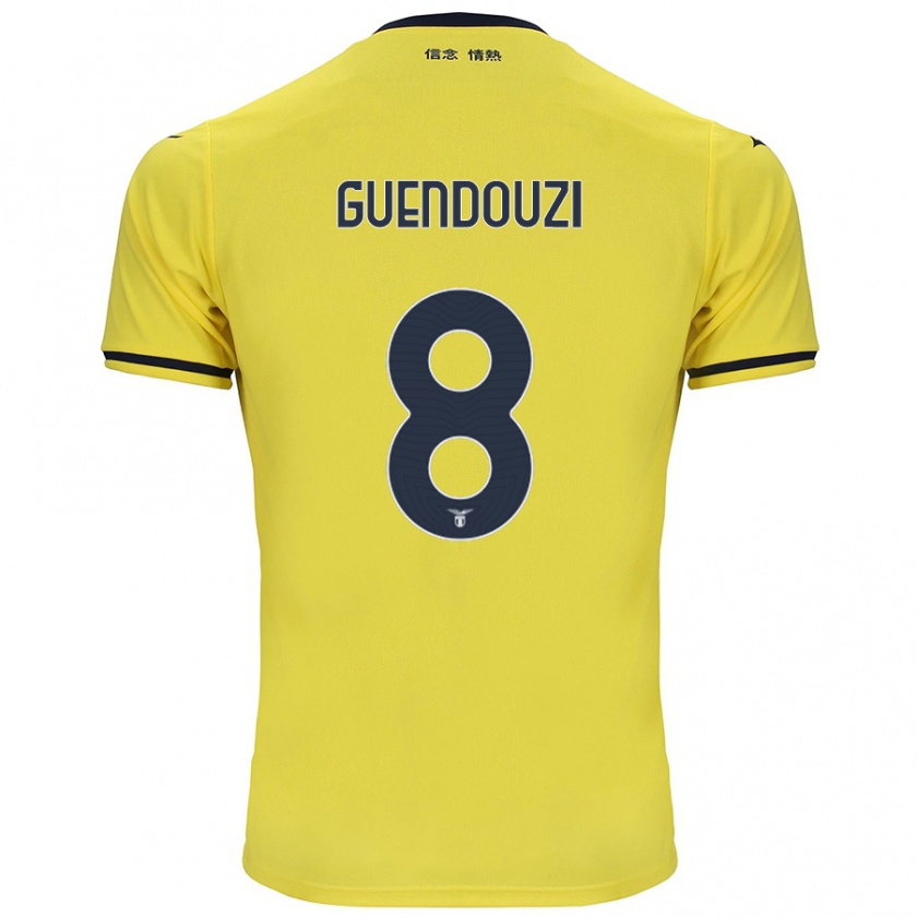 Kandiny Enfant Maillot Mattéo Guendouzi #8 Jaune Tenues Extérieur 2024/25 T-Shirt