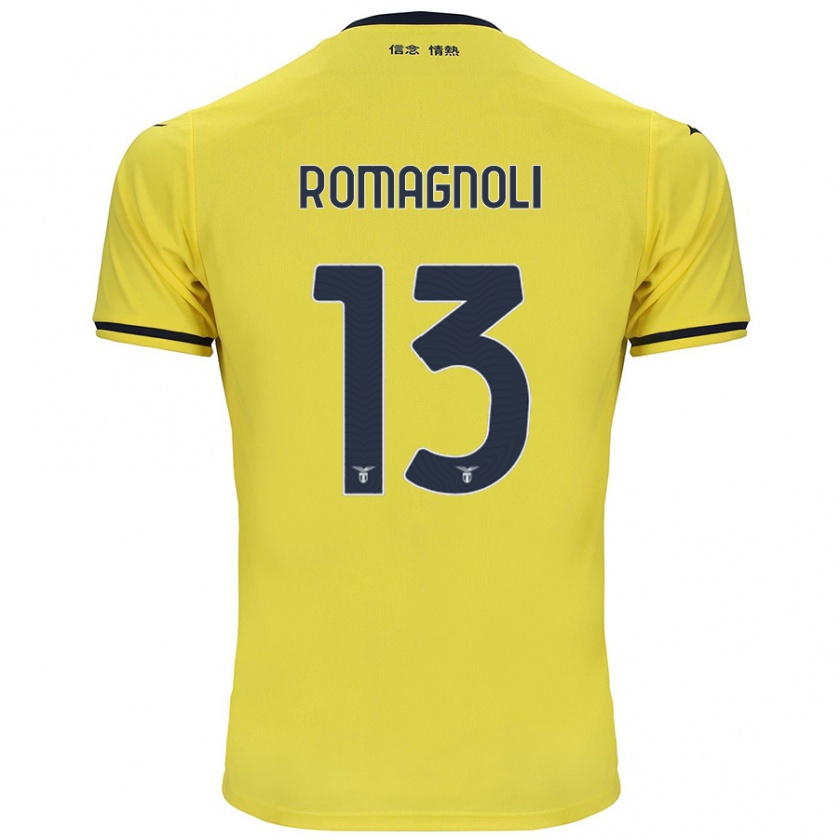 Kandiny Enfant Maillot Alessio Romagnoli #13 Jaune Tenues Extérieur 2024/25 T-Shirt